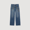 Palmtree Rhinestone Jeans Blue Jean