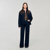 Raph Wide-Leg Raw Jeans Blue Jean