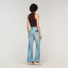 Harper Faded Straight Zipped Cotton Jeans Blue Jean