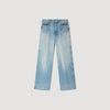 Harper Faded Straight Zipped Cotton Jeans Blue Jean
