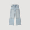 Landon Faded Straight Crystal Patch Jeans Light Blue Jean