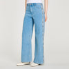 Calix Faded Straight-Leg Rhinestone Jeans Blue Jean