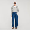 Tomy Rhinestone Barrel Jeans BLUE JEAN