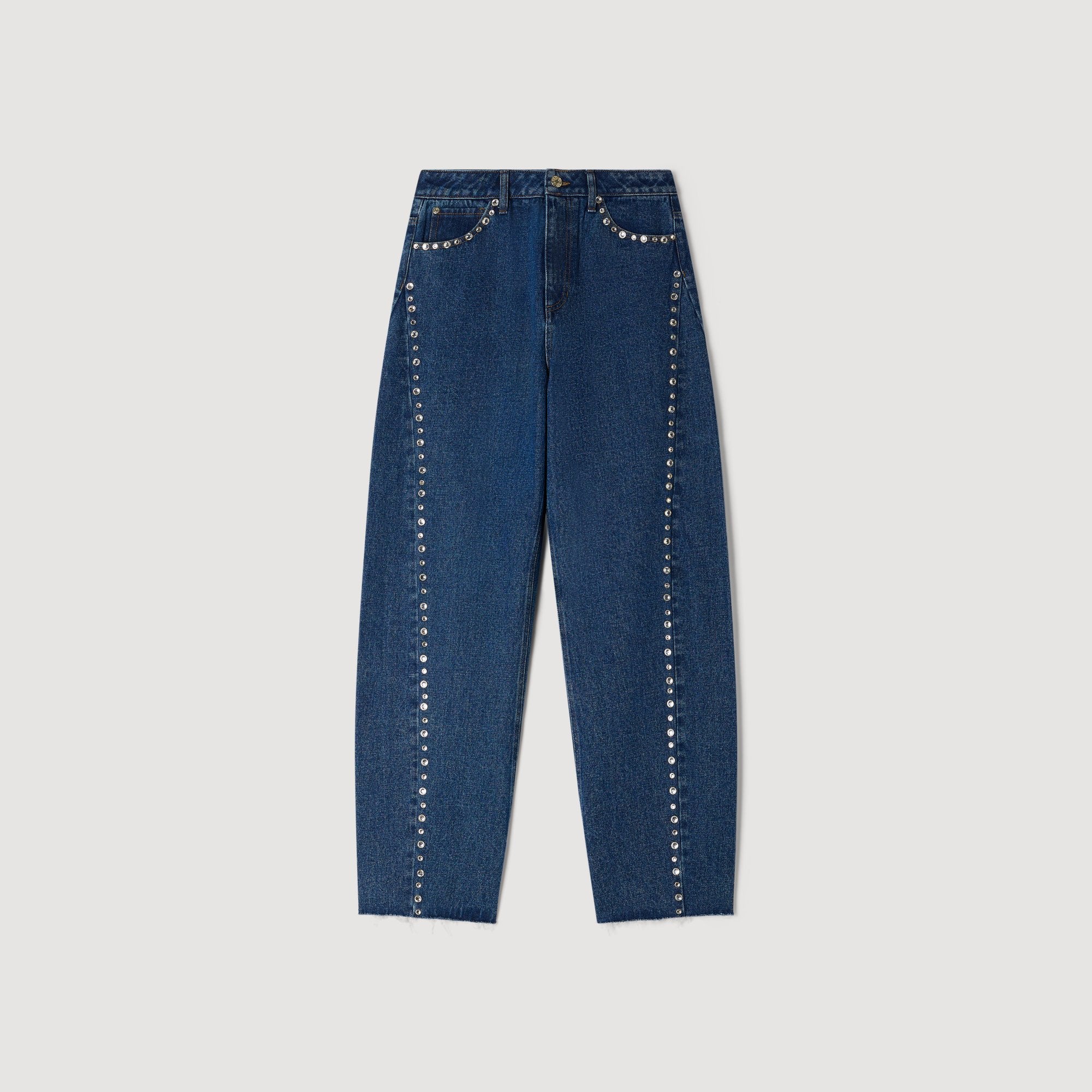 Tomy Rhinestone Barrel Jeans BLUE JEAN