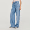 Olsen Faded Wide Straight-Leg Jeans BLUE JEAN