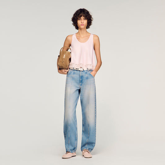 Jaden Faded Barrel Jeans Blue Jean