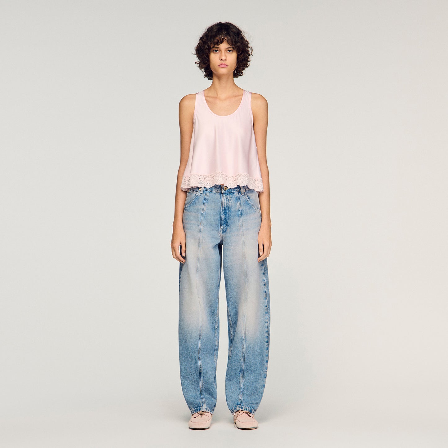 Jaden Faded Barrel Jeans Blue Jean