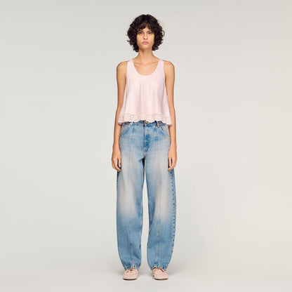 Jaden Faded Barrel Jeans Blue Jean