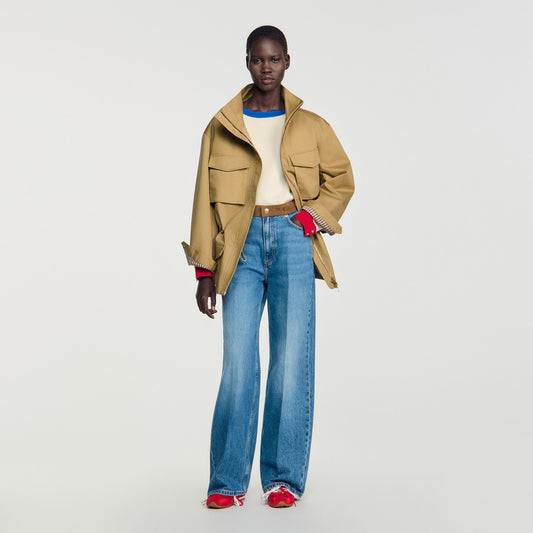 Sunny Straight jeans with leather belt Blue Jean