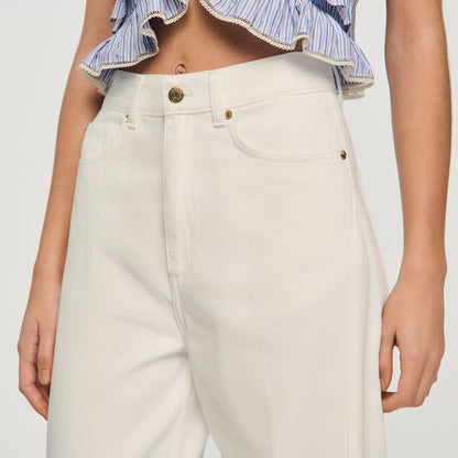 Ethan Barrel Jeans White