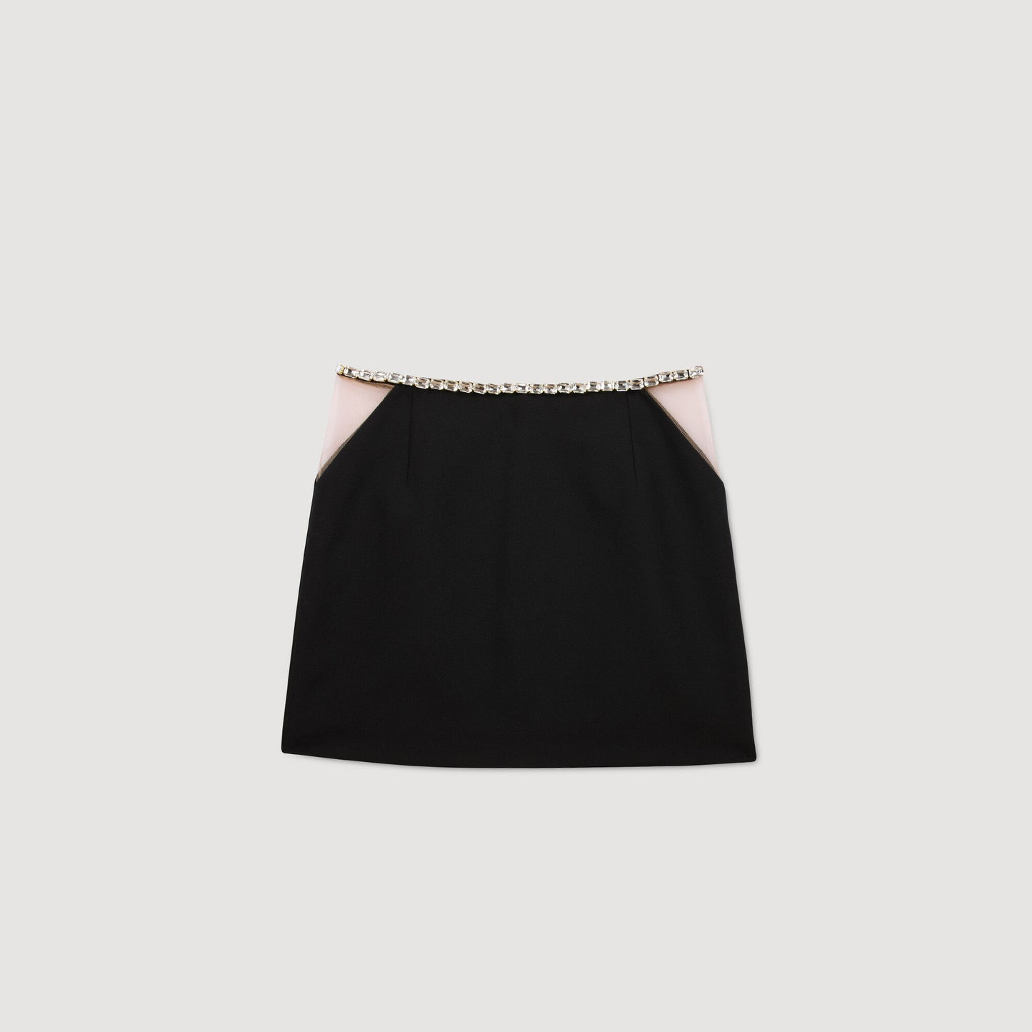 Short Rhinestone Skirt Black
