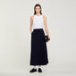 Souvenir Curb Chain Buckle Pleated Skirt Black