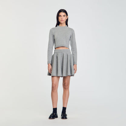 Pleated Skirt Grey