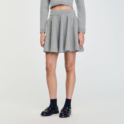 Pleated Skirt Grey
