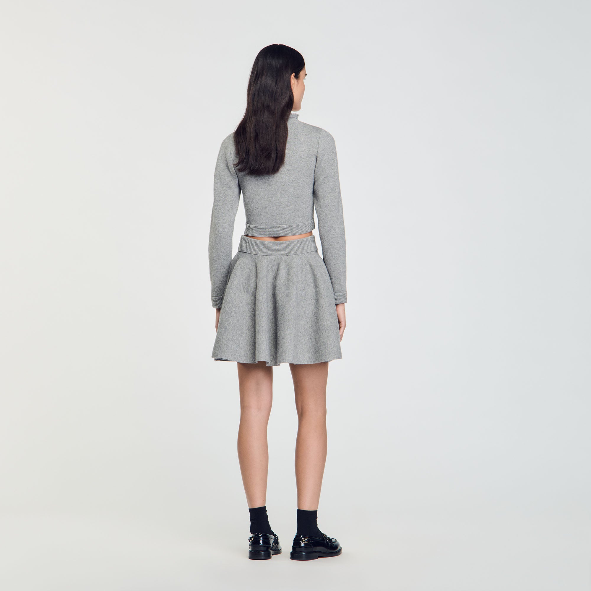 Pleated Skirt Grey