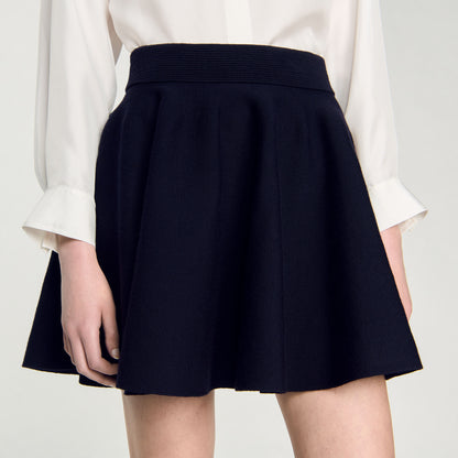 Pleated Skirt Navy Blue