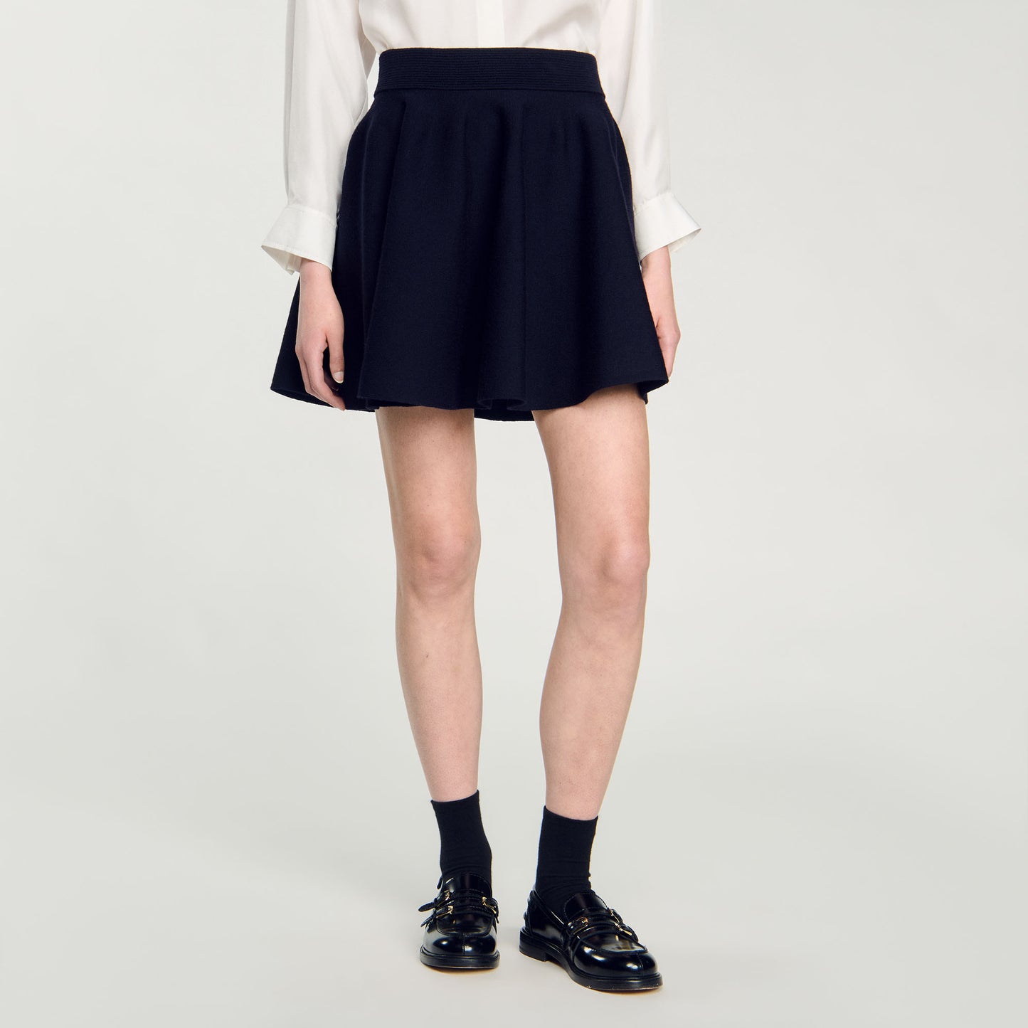 Pleated Skirt Navy Blue