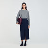 Long Cargo Skirt Navy Blue