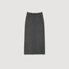 Long Slit Skirt Grey