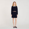 Short Knit Skirt Black
