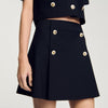 Short Pleated Skirt Black