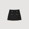 Short Pleated Skirt Black