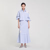 Jasmin Long Striped Skirt Sky Blue