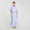 Jasmin Long Striped Skirt Sky Blue