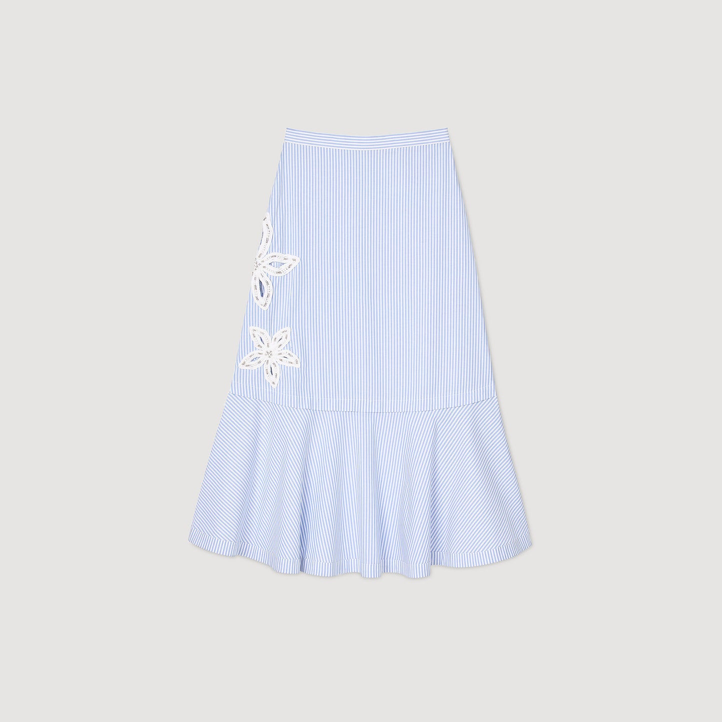 Jasmin Long Striped Skirt Sky Blue