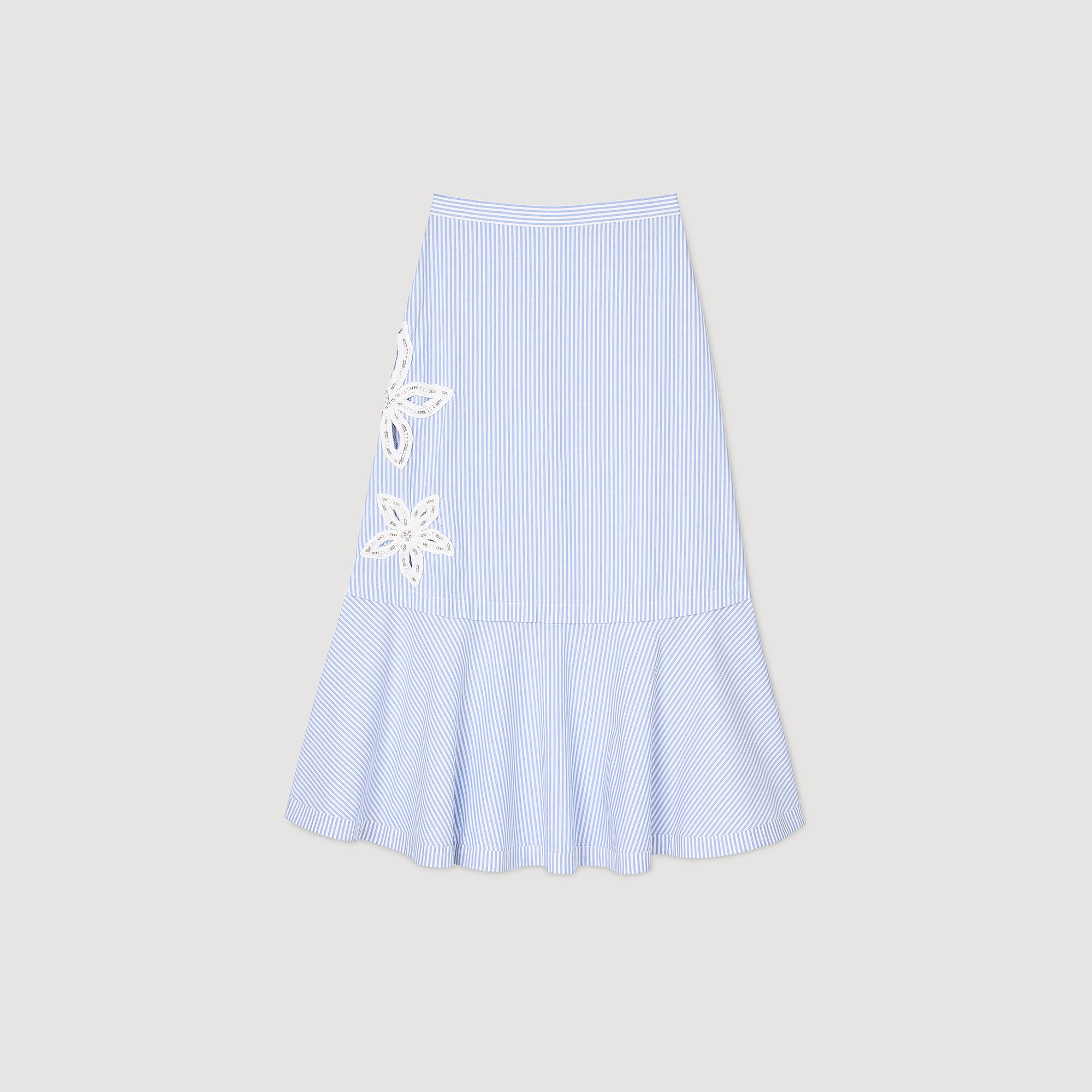 Jasmin Long Striped Skirt Sky Blue