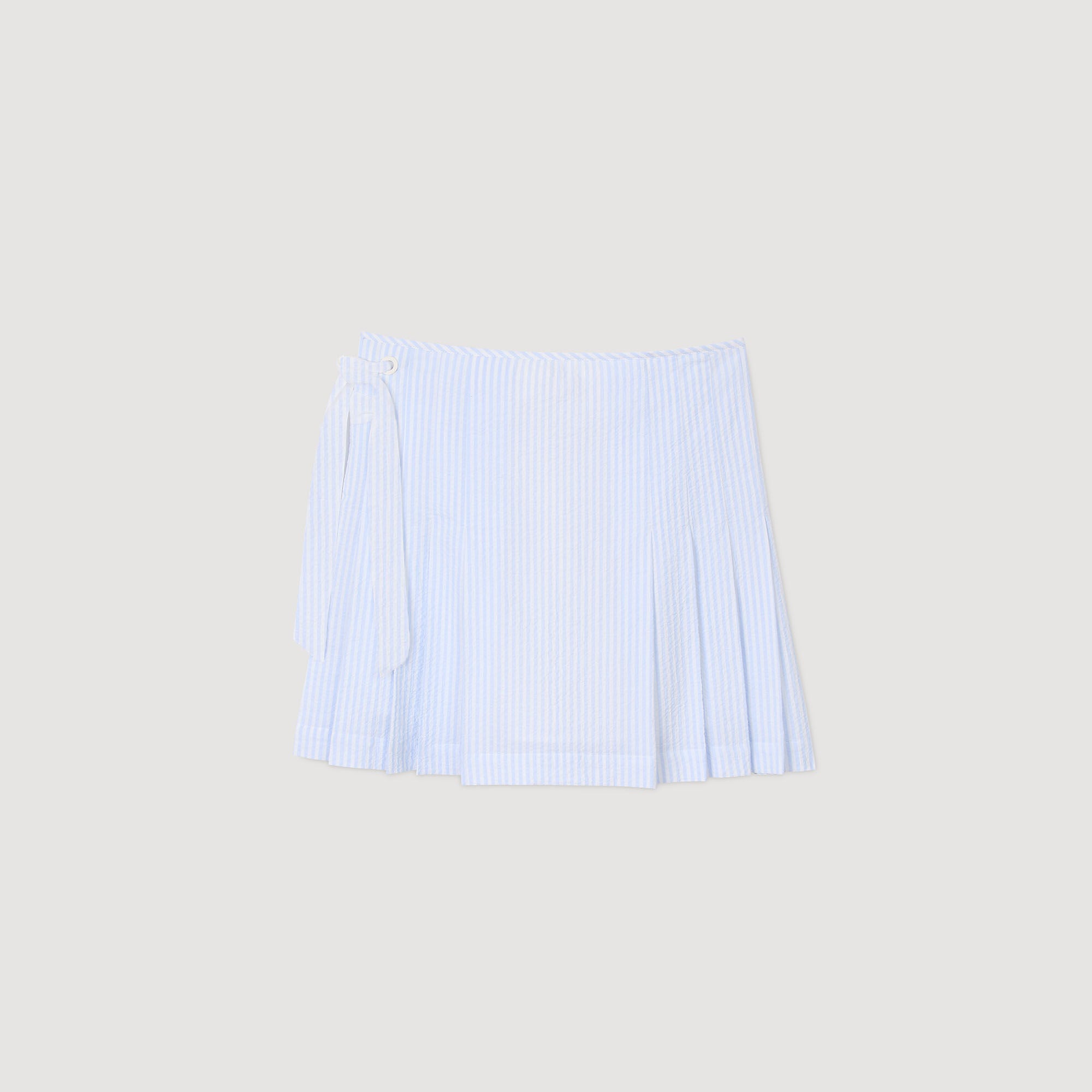 Noora Short Striped Skirt Ciel / Blanc