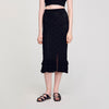 Aleria Knit Midi Skirt Black