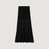 Palma Long Decorative Knit Skirt Black