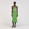 Sautille Long Knit Skirt With Charms Green