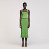 Sautille Long Knit Skirt With Charms Green