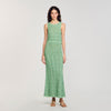 Long Decorative Knit Skirt Mint