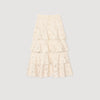 Orlivia Long Frilled Skirt Ecru