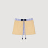 Mayleau Short Dual-Material Skirt Beige
