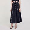 Aviv Crystal Embellished Maxi Skirt Black