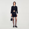 Zeline Short Ruffled Skirt Black