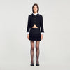 Zeline Short Ruffled Skirt Black