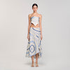 Josephine Spider Blue Print Printed Skirt Sky Blue