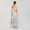 Josephine Spider Blue Print Printed Skirt Sky Blue