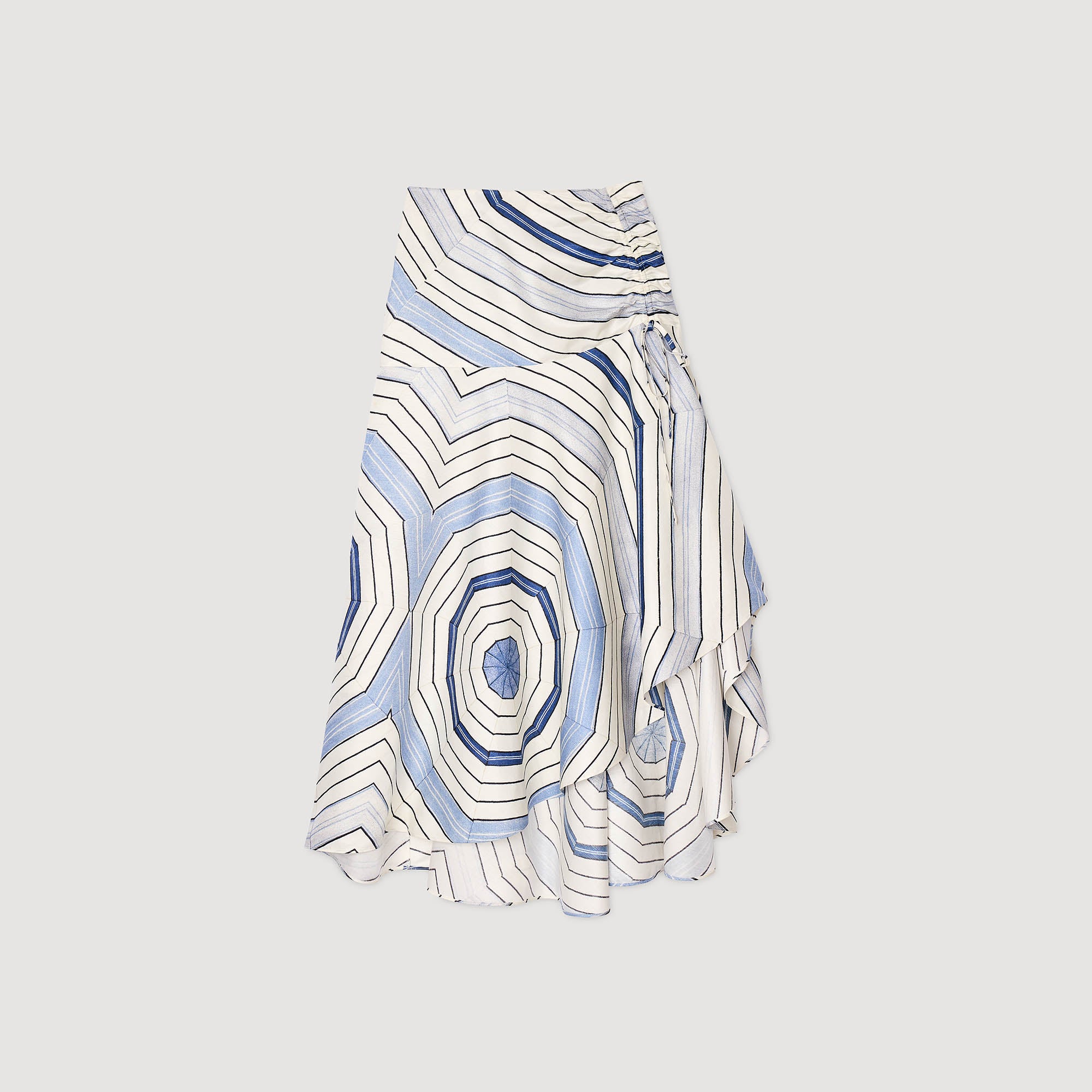 Josephine Spider Blue Print Printed Skirt Sky Blue