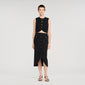 Adenia Buttoned Midi Skirt Black