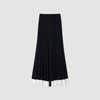 Oceane Long Two-Tone Knit Skirt Navy Blue