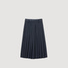 Theana Long Pleated Skirt Navy Blue