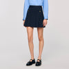 Theanis Short striped pleated skirt Navy Blue
