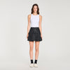 Jaima Short Striped Sequin Skirt Black / White