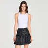 Jaima Short Striped Sequin Skirt Black / White